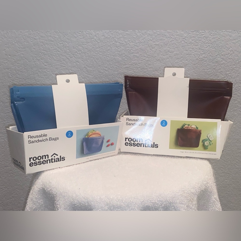 Two 2-Pack Reusable Sandwich Bags